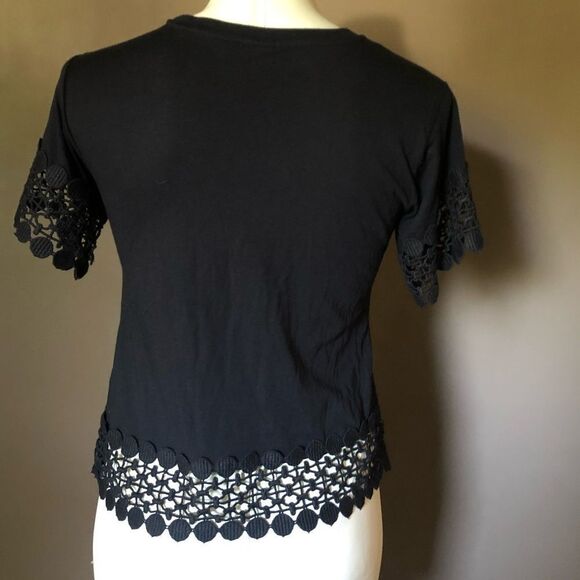 TopShop Blouse W/ Lacy Design - Picture 3 of 5